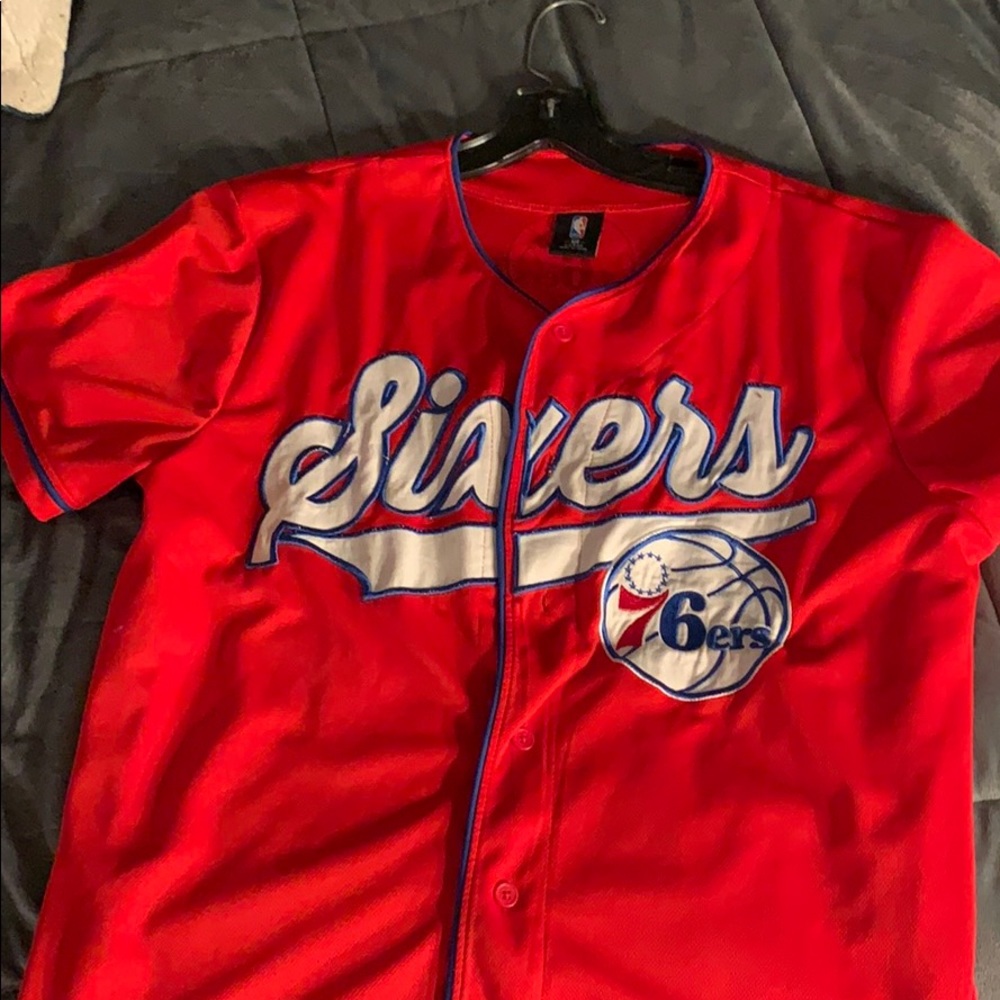 76ers baseball tee